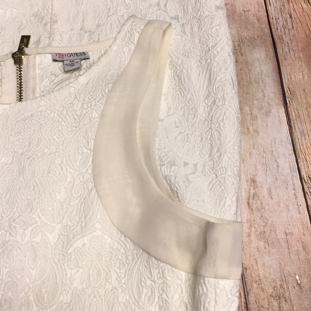Size S Guess Ivory  Sleeveless Dress - Picture 6 of 7